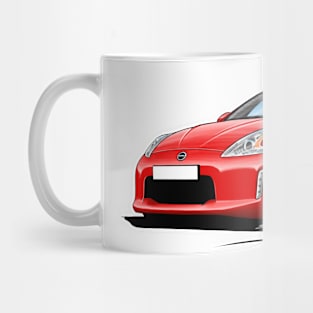 Nissan 370z Red Caricature Car Art Mug